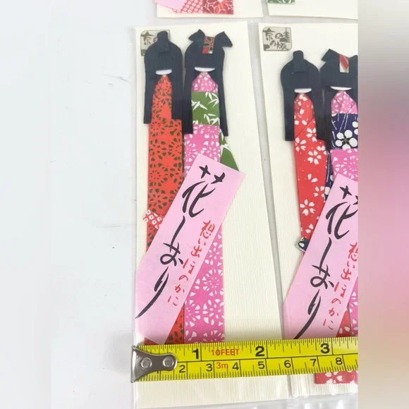 20 Vintage Japanese Style Origami Paper Geisha Doll Bookmarks New - Picture 9 of 10